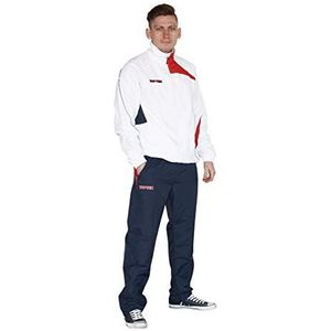 Top TEN Trainingspak ""Premium"", vrijetijdspak voor hem en haar, sportpak, Wit - donkerblauw, M