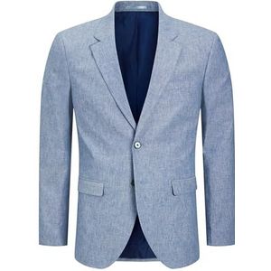 JACK & JONES Herenblazer met één rij knopen, plus size, regular fit blazer, blauw (nautical blue), 64 Grote maten