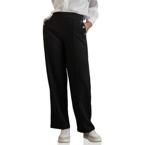 Street One - Bouclé Broek - Zwart - Dames