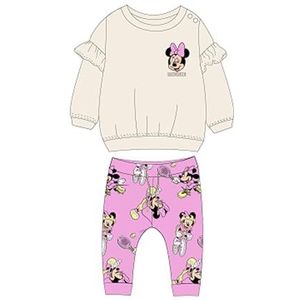 Disney 2-delige set van sweatshirt + broek voor baby's (3 tot 23 maanden), Minnie zacht en warm: sweatshirt + jogger, gemengd patroon, voor meisjes en jongens, model DIS MF 5112C412-S2-6M