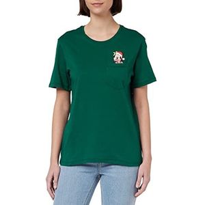 ONLY Dames ONLDISNEY S/S Christmas Box JRS Shirt, Evergreen/Print: Mickey, M (4-pack)