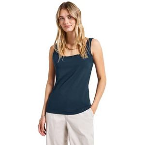 Street One - Dames Basic Top - Turkoois - Mouwloos - Vierkante Hals
