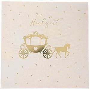 Depesche 0011694-045 Pop-up wenskaart voor bruiloft vouwkaart met muziek, lichtelementen en een originele spreuk, verjaardagskaart incl. envelop, formaat 15,5 x 15,5 cm