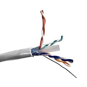 MICRO CONNECTORS Inc. 250ft Cat 6 Solid Stp Outdoor 23AWG Bulk Ethernet-kabel -wit (TR4-560WOU-250)