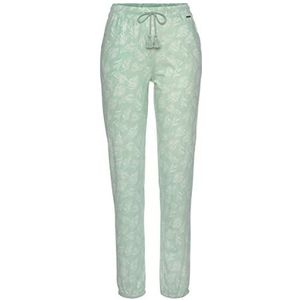 s.Oliver dames pyjama broekje, Mint bladerprint, 32-34
