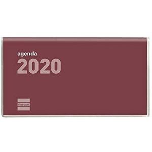 Finocam Agenda 2020, weekoverzicht, verticaal, voor cocktails, bourgondisch rood