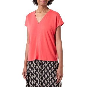 VERO MODA VMJOY LINNEN SS V-hals TOPJRS NOOS, cayenne, M