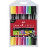 Faber-Castell 151109 - dubbele viltstift 10-delig etui, neon