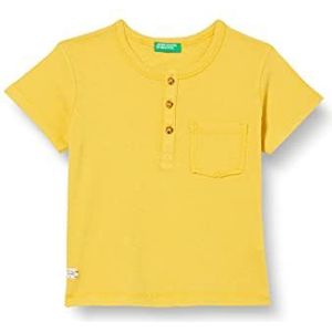 United Colors of Benetton T-shirt voor kinderen en jongens., Geel 0L3, 9 Maanden