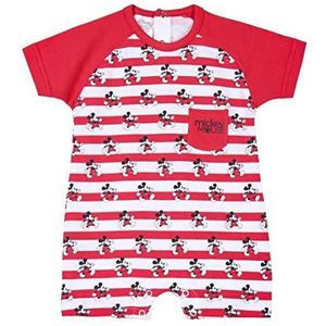 CERDÁ LIFE'S LITTLE MOMENTS Babykleding voor baby's van 100% katoen, rompertje met korte mouwen voor de zomer, van Mickey Mouse-Disney Babydoll, rouge, eenheidsmaat voor jongens 0-31, Rood., One size