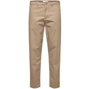 SELETED HOMME Men's SLHSLIMTAPE-New Miles 172 Flex Pants W N Chino, Greige, 30/32, grijsbeige, 30W x 32L