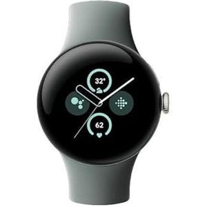 Google Pixel Watch 2 – de beste Fitbit: hartslagmeting, stressmanagement, veiligheidsfuncties – Android – aluminium behuizing in champagne goud – sportarmband in Hazel – WLAN