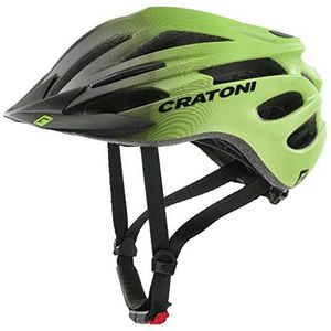 Cratoni Unisex - Pacer Jr Helm voor volwassenen, zwart/limoenmat, M