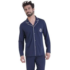 Athena - Ensemble Pyjama - Marine - 100% Katoen - Long