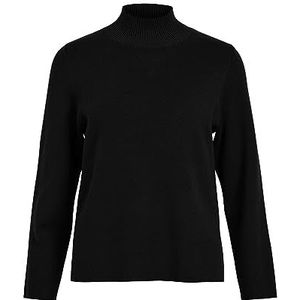 Object Objreynard Square Sleeve Pullover Noos gebreide trui voor dames, zwart, L