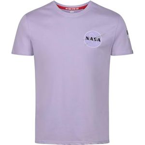 Alpha Industries Space Shuttle T Shirt voor Mannen Pale Violet