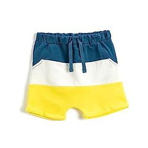 Koton Babyboys Color Contrast Trekkoord Pocket Detail Shorts, Marine Stripe (01m), 9-12 Maanden