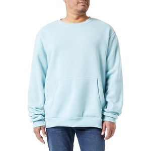 Bondry Gebreid sweatshirt voor heren met ronde hals polyester EISMINZE maat XL, IJsmunt, XL