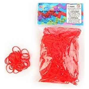 Elastques Rainbow Loom Red Jelly