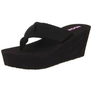 Rocket Dog Dames Diver Comfort Foam Wedge Flip Flop Sandaal, Zwart, 42 EU