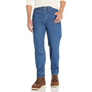 Carhartt Heren Relaxed Fit Tapered Leg Jean (normale en grote en lange maten), Donkere Steen, 32W x 30L