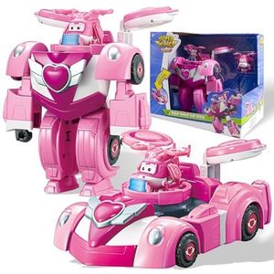 Super Wings Super Robot Suit Dizzy, ca. 18 cm groot transformeerbaar speelfiguur, 2-in-1 robotpak en super auto, voor kinderen vanaf 3 jaar