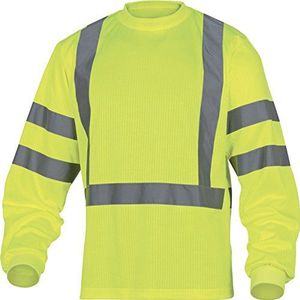 Delta Plus ind. hoge zichtbaarheid AV T-shirt met lange mouwen van polyester en katoen maat – L fluorescerend geel