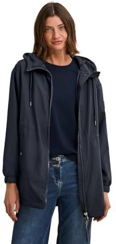 Cecil - B202082 - Damesjas - Navy Blauw - Midi-jas met Capuchon