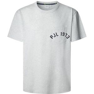 Pepe Jeans Heren Maverick Pocket TEE T-shirt, grijs (lichtgrijs gemêleerd), L, Grijs (lichtgrijs Marl), L