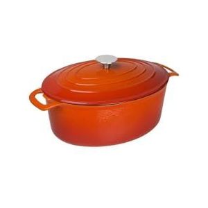 Vogue GH312 Ovale Braadpan - 6 Liter - Oranje - Horeca & Professioneel