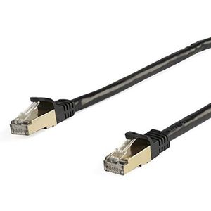 StarTech.com 7 m CAT6a Ethernet-kabel - 10 Gigabit afgeschermde Snagless RJ45 100W PoE patchkabel - 10GbE STP Categorie 6a netwerkkabel met trekontlasting - Zwart Fluke Getest UL/TIA gecertificeerd (6ASPAT7MBK)