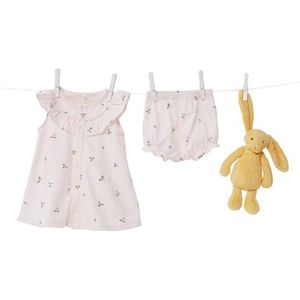 PETIT BATEAU - Babyjurk - Rood - Met Bloomer - Fruitprint - 100% Katoen