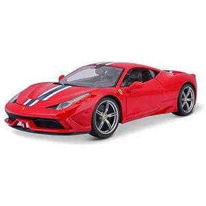Bburago Ferrari 458 Speciale modelauto, schaal 1:18, rood
