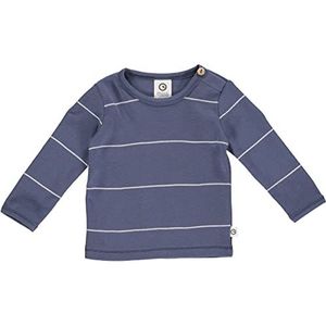 Müsli by Green Cotton T-shirt voor babyjongens, gestreept Rib L/S, blauw, 68 cm