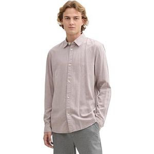 TOM TAILOR Denim heren overhemd, 36746 - Smoke Rose Structuur, M