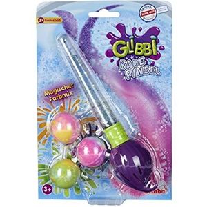 Simba Glibbi 105953570 Badborstel, penseel met drie badbommen, kleurt het water kleurrijk, magische toverstaf voor de badkuip, badspeelgoed, vanaf 3 jaar