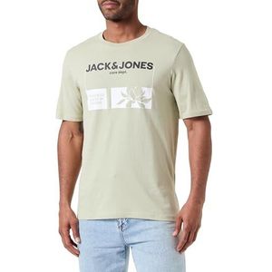 JACK & JONES Heren Jcotext Cotton Tee Ss Crew Neck FST T-shirt, desert sage, XS