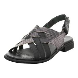 Think! dames KAMAA chromfrei gegerbte nachhaltige Sandale, SCHWARZ/KOMBI 9000