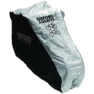 Oxford Aquatex dubbele beschermhoes voor fietsen zwart zwart/zilver 200 x 75 x 110 cm
