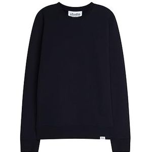 Seidensticker Studio Ronde hals sweatshirt - regular fit - gemakkelijk te strijken - ronde hals - lange mouwen - unisex - 100% katoen, donkerblauw, S