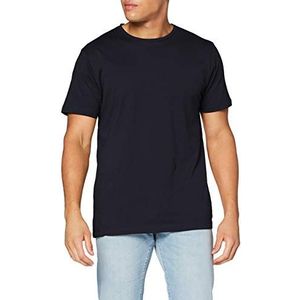 Build Your Brand Heren Light T-shirt Ronde Hals T-shirt, Donkerblauw, 5XL