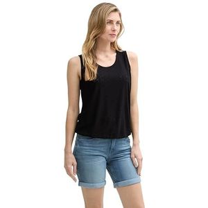 Tom Tailor - Top Fabric Mix - Ajour Mouwloos T-shirt