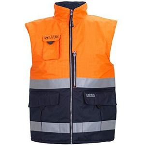 Hydrowear 043446ON Metz Multi Norm FR AST Bodywarmer, 99% Polyester/1% Antistatisch, X-Large Mate, Oranje/Navy