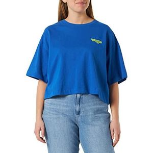 Wrangler Dames Boxy Tee T-shirt, Nautical Blue, X-Large, blauw (nautical blue), XL