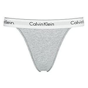 Calvin Klein Tanga voor dames, hoge pijpen met stretch, grijs (grey heather), XL