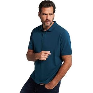 JP 1880, Heren grote maten, poloshirt, piqué, blauw, 4XL