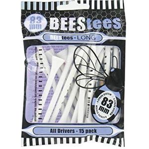 The Bees Tees Unisex Golf Tees, Wit, 83mm