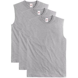 Hanes Heren T-shirt (verpakking van 3 stuks), Oxford-grijs, S