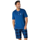 Eminence - Pyjama Court - Blauw - T-shirt Korte Mouwen - Short met 2 Pockets
