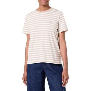 REG STRIPED SHIELD SS T-shirt, Dry Sand, M